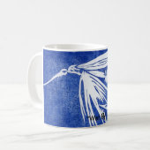 "Mouche sur bleu" Truite classique Voler Mug (Devant gauche)