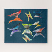 Mouches mignonnes aquarelle art puzzle puzzle (Horizontal)