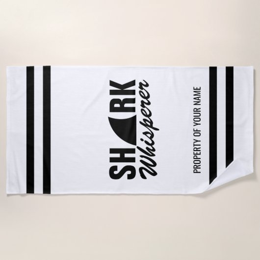 Mouchoir de requin drôle de serviette de plage pou (Devant)