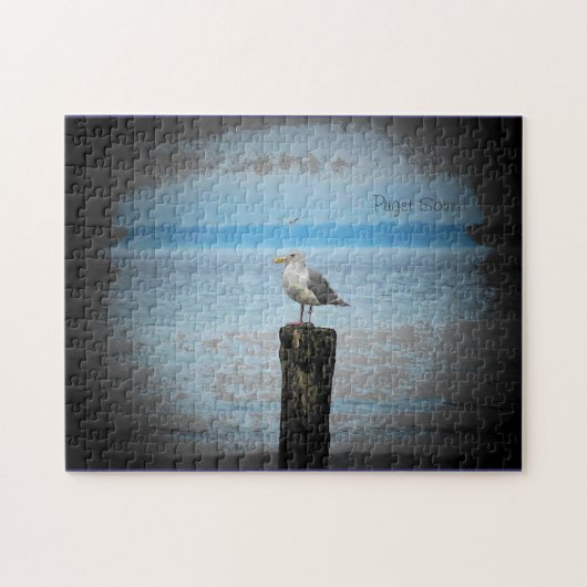 Mouette blanche ou votre photo Jigsaw Puzzle (Horizontal)