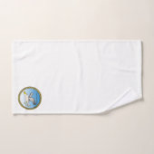 Mouette caricaturale volant au-dessus de la tête a (Serviette à main)