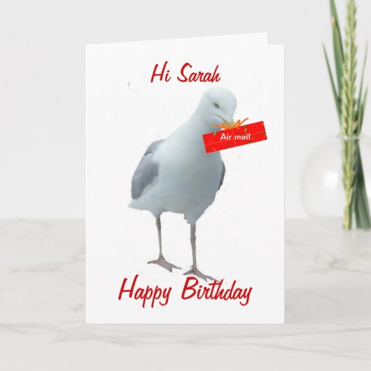 Mouette de carte de jour d'anniversaire (Devant)