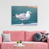 Mouette de mer sur les balustrades vue impression (Insitu(Salon))