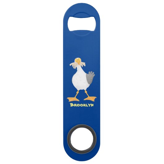 Mouette drôle avec frites dessin animé (Dos)