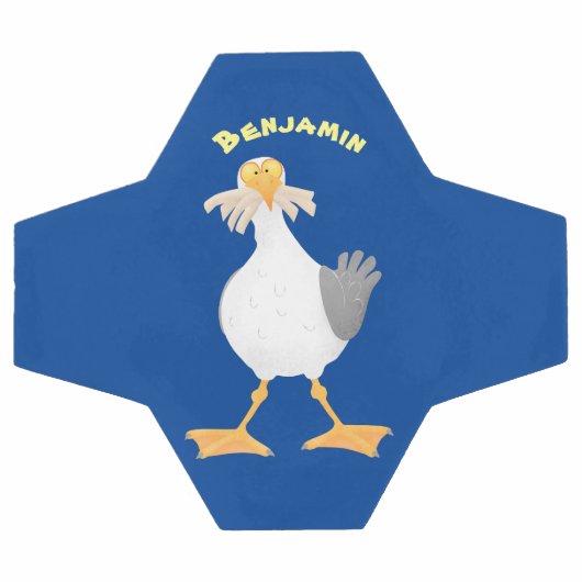 Mouette drôle avec frites dessin animé (Plat)