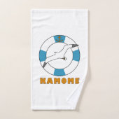 Mouette et anneau de natation bleu clair (Serviette à main)