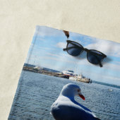 Mouette Et Bateaux Sur L'Océan, Serviette De Plage (En situation)