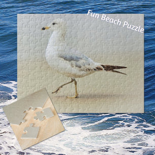 Mouette marchant sur la plage Puzzle
