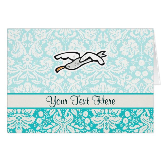 Mouette mignonne de bande dessinée (Devant horizontal)