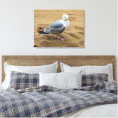 Mouette sur une toile de plage de sable imprimé (Insitu(Chambre))