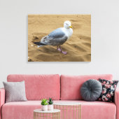 Mouette sur une toile de plage de sable imprimé (Insitu(Salon))