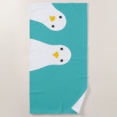 Mouettes amusantes illustration serviette de plage (Devant)