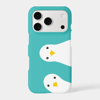 Mouettes amusantes illustration turquoise