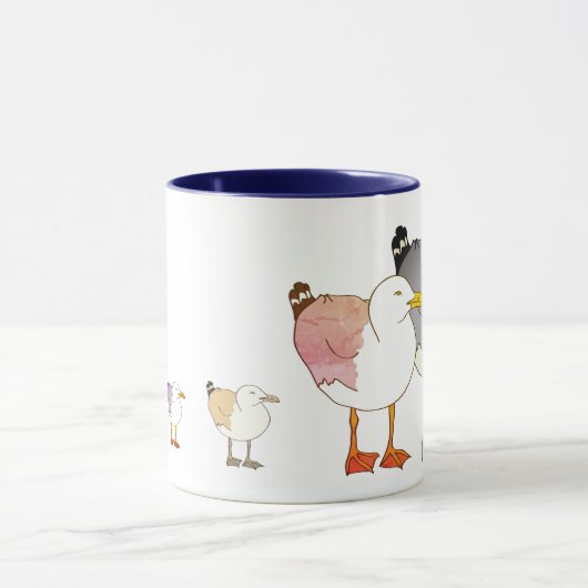 Mouettes de plage Mug (Centre)