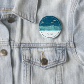 Mouettes d'Océan Vagues Voler Haut Badge (En situation)