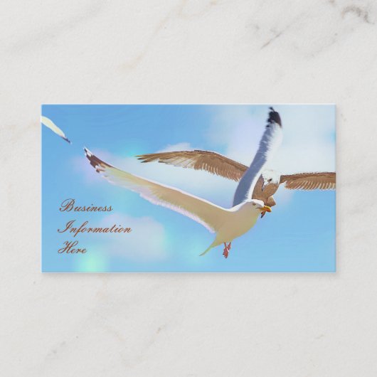 Mouettes en Cartes de visite de vol (Devant)