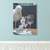 Mouettes et verres à vin voir impression toile (Insitu (Plancher de Bois))