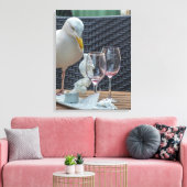 Mouettes et verres à vin voir impression toile (Insitu(Salon))