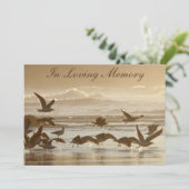 Mouettes prenant le faire-part de cérémonie (Debout devant)