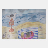 Mouettes sur le jeu de feuilles d'enveloppement de (Devant 3)