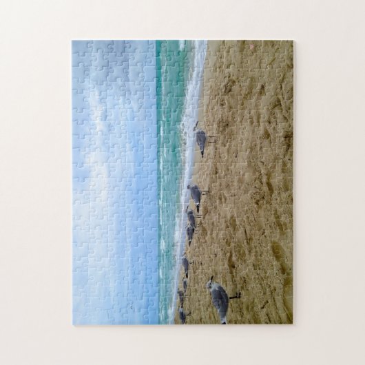 Mouettes sur le puzzle de plage (Vertical)