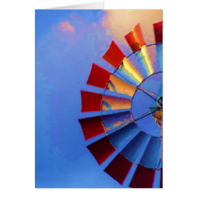 Moulin à vent contre le ciel bleu, Indianapolis, (Devant)