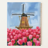 Moulin à vent hollandais | Champ de fleurs de tuli (Dos)