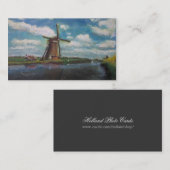 Moulin à vent néerlandais peignant le petit carte (Devant / Derrière)