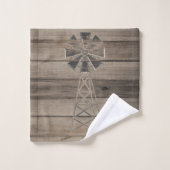 Moulin à vent rustique en bois vieilli (Gant de toilette)