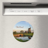 Moulin à vin à la campagne, aimant texte hollandai (In Situ (Lave-vaisselle))