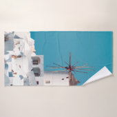 moulin Brown et blanc (Serviette de bain)