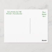 Moulin de Stony Brook - Cape Cod Mass  Carte Posta (Dos)