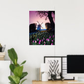 Moulin néerlandais à Sunset en Hollande Poster (Bureau à domicile)