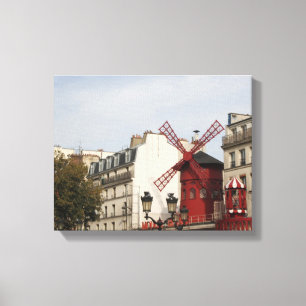 Moulin Rouge! Parijs, Frankrijk, fotografie, canva Canvas Afdruk