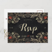 Mouline Rouge Dark en Moody rsvp Briefkaart (Voorkant / Achterkant)