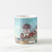 Moulins à vent célèbres de Mykonos sur une tasse (Centre)