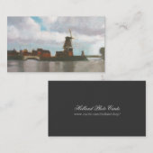 Moulins à vent néerlandais peignant le carte de (Devant / Derrière)