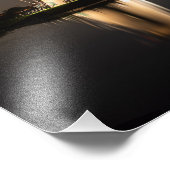 Moulins illuminés la nuit photo imprimé (Coin)