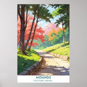 Mounds State Park, Indiana, Verenigde Staten Poster