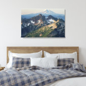 Mount Adams, The Tatoosh Range en Mount Rainier Canvas Afdruk (Insitu (Slaapkamer))
