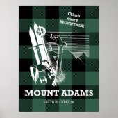 Mount Adams Washington Cascade Range Hiking Poster (Voorkant)