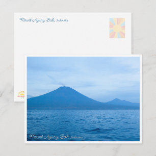 Mount Agung Bali Zonsopgang Reisansichtkaart Feestdagenkaart