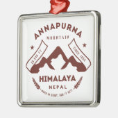 Mount Annapurna Nepal Metalen Ornament (Links)