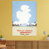 Mount Asama Honshüu. Canvas Afdruk (Insitu (Woonkamer))