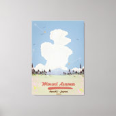 Mount Asama Honshüu. Canvas Afdruk (Voorkant)
