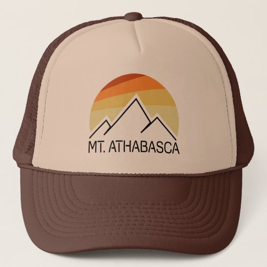 Mount Athabasca Alberta Retro Trucker Pet (Voorkant)