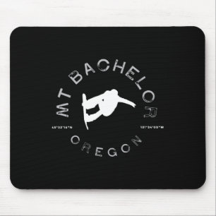 Mount Bachelor Oregon Graphic Snowboarden Muismat