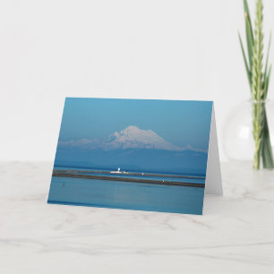 Mount Baker en Dungeness Vuurtoren - Frameable Kaart