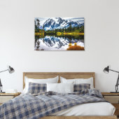 Mount Baker gereflecteerd Canvas Afdruk (Insitu (Slaapkamer))