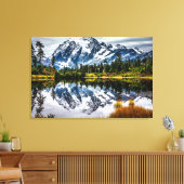 Mount Baker gereflecteerd Canvas Afdruk (Insitu (Woonkamer))